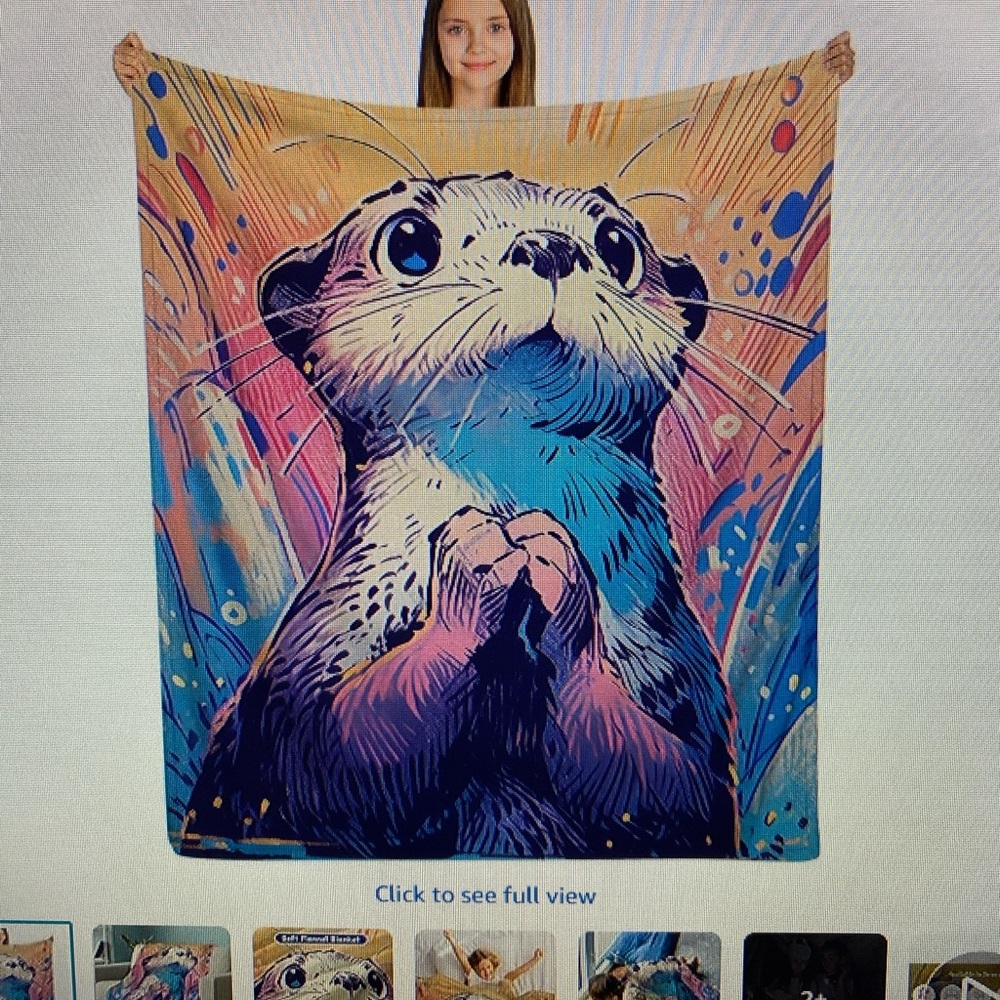 Sea otter  Throw Blanket